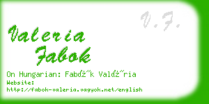 valeria fabok business card